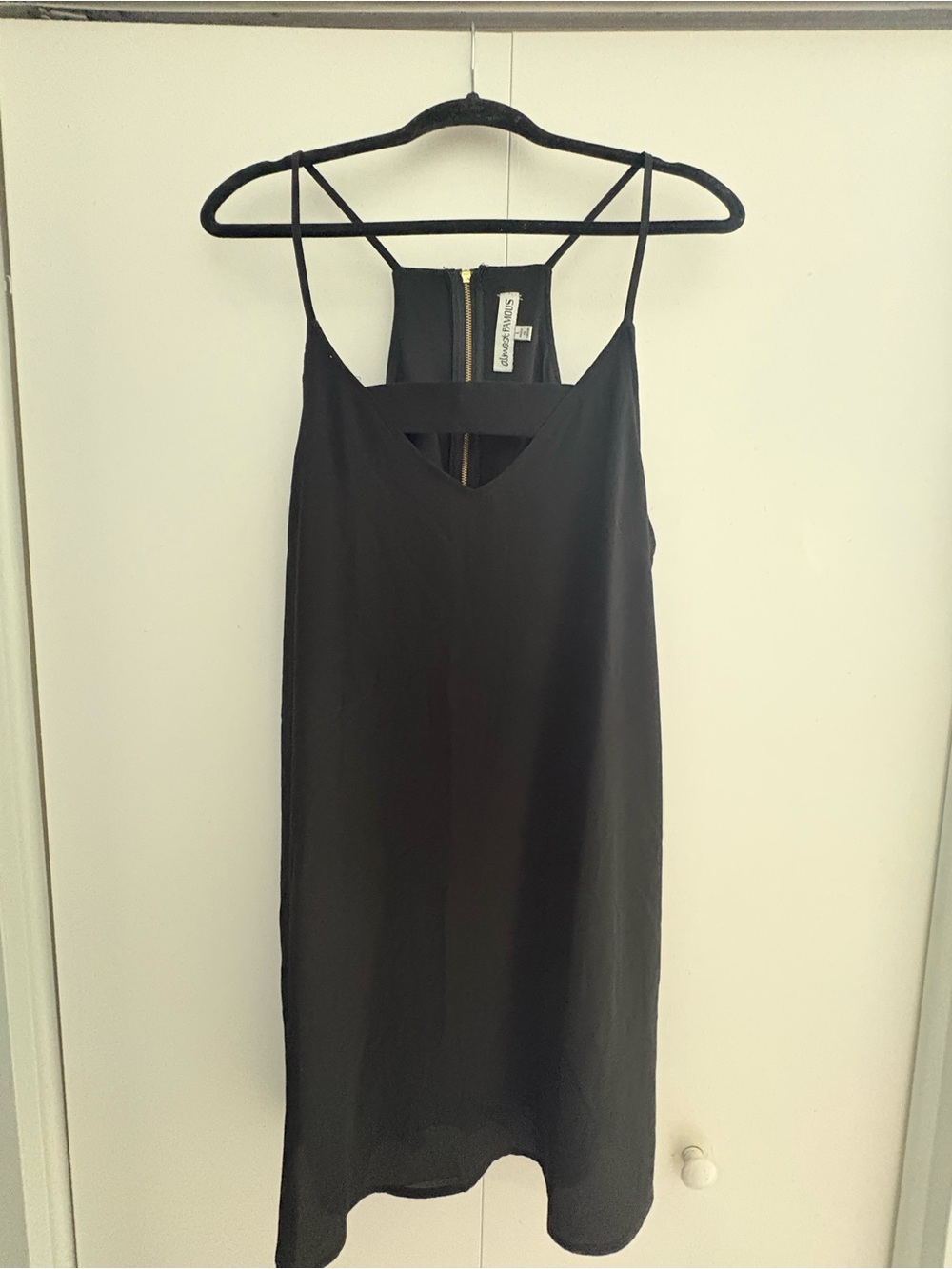 Almost Famous Black Strappy Slip Mini Dress